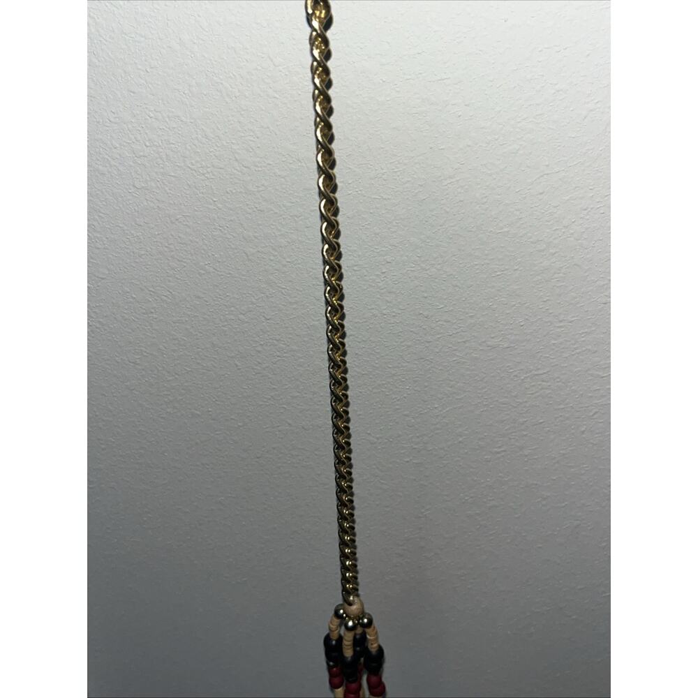 Macramé Inspired Vintage Beaded Plant Holder - Picture 2 of 5